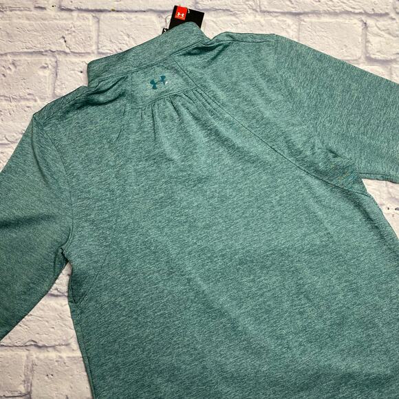 NEW Under Armour Fitted Golf Pullover in Teal - Picture 8 of 8